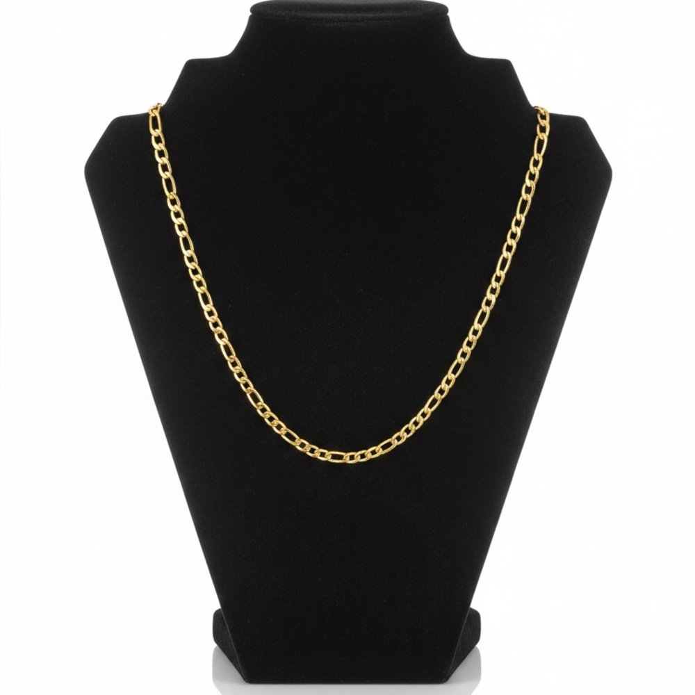 Luxury Gold-Plated 18" Figaro Link Chain Necklace